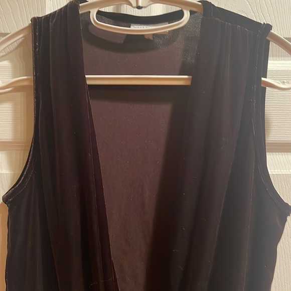Waverly gray sleeveless longneck chocolate brown the Lord top size small - Picture 2 of 4